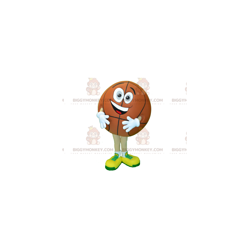 Leende rund basket BIGGYMONKEY™ maskotdräkt - BiggyMonkey maskot Leende rund basket BIGGYMONKEY™ maskotdräkt - BiggyMonkey maskot