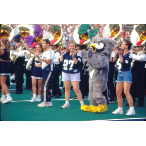Gray White and Yellow Owls BIGGYMONKEY™ Mascot Costume –