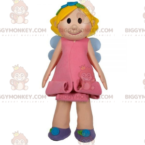 Kostium maskotka BIGGYMONKEY™ Blondynka wróżka w różowej