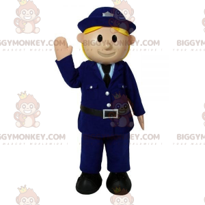 Polizistin BIGGYMONKEY™ Maskottchenkostüm in Uniform. Polizist