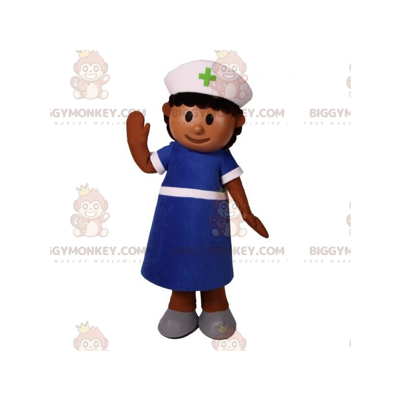 Costume de mascotte BIGGYMONKEY™ d'infirmière de nurse habillée Costume de mascotte BIGGYMONKEY™ d'infirmière de nurse habillée