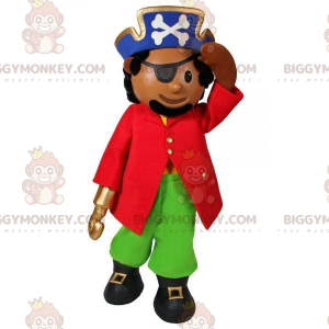 Captain Pirate BIGGYMONKEY™ Mascot Costume with Hat and Eye