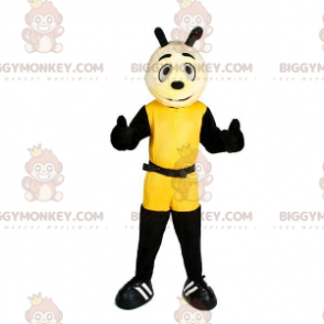 BIGGYMONKEY™ maskotkostume af kæmpe gul og sort bi. Insekt