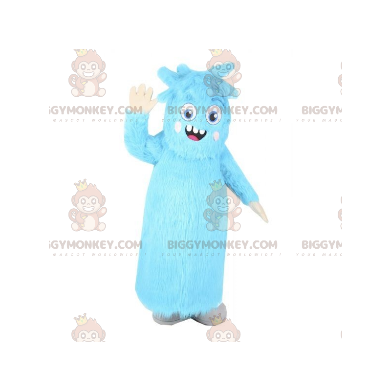 Costume de mascotte BIGGYMONKEY™ de monstre bleu poilu. Costume