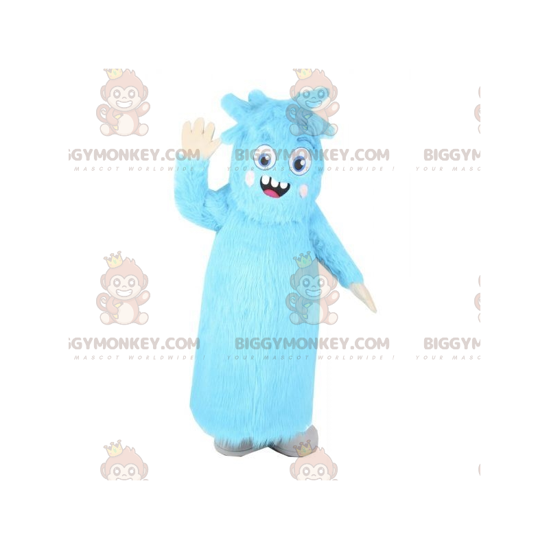 Furry Blue Monster BIGGYMONKEY™ maskotkostume. Helt behåret blå dragt - Monster maskoter - BIGGYMONKEY_07439 - BiggyMonkey.com