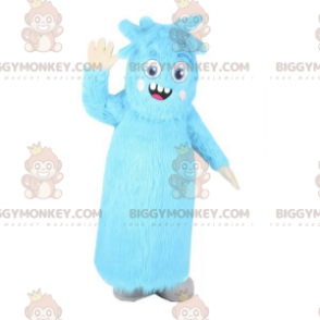 Costume de mascotte BIGGYMONKEY™ de monstre bleu poilu. Costume