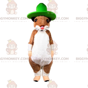 Brown and White Rodent Rat BIGGYMONKEY™ Mascot Costume with