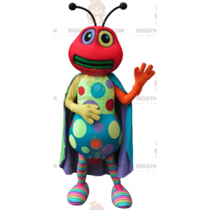Flerfarvet insekt BIGGYMONKEY™ maskotkostume med farverige