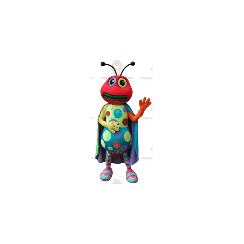 Costume da mascotte BIGGYMONKEY™ da insetto multicolore con Costume da mascotte BIGGYMONKEY™ da insetto multicolore con