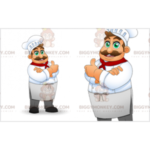 Chef BIGGYMONKEY™ Mascot Costume with Hat. chef costume -