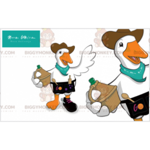 Duck Goose BIGGYMONKEY™ Maskotdräkt med hatt och redskap -
