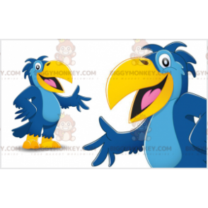 Jätteblå och gul papegoja BIGGYMONKEY™ maskotdräkt - Djungeldjur - BIGGYMONKEY_07469 - BiggyMonkey.com