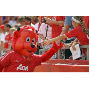 Red Bear BIGGYMONKEY™ Mascot Costume In Sportswear -