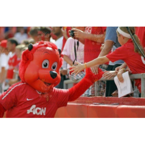 Red Bear BIGGYMONKEY™ Mascot Costume In Sportswear –