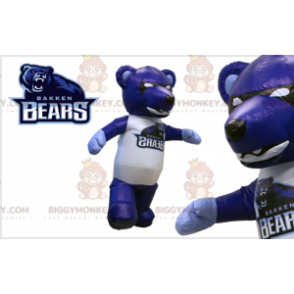 Giant Blue Black & White Bear BIGGYMONKEY™ Mascot Costume –