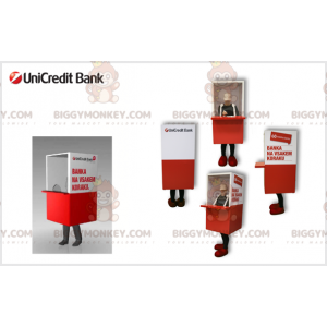 Bank Teller BIGGYMONKEY™ Mascot Costume. Wicket costume -
