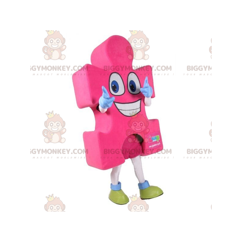 Disfraz de mascota gigante rosa pieza de rompecabezas Disfraz de mascota gigante rosa pieza de rompecabezas