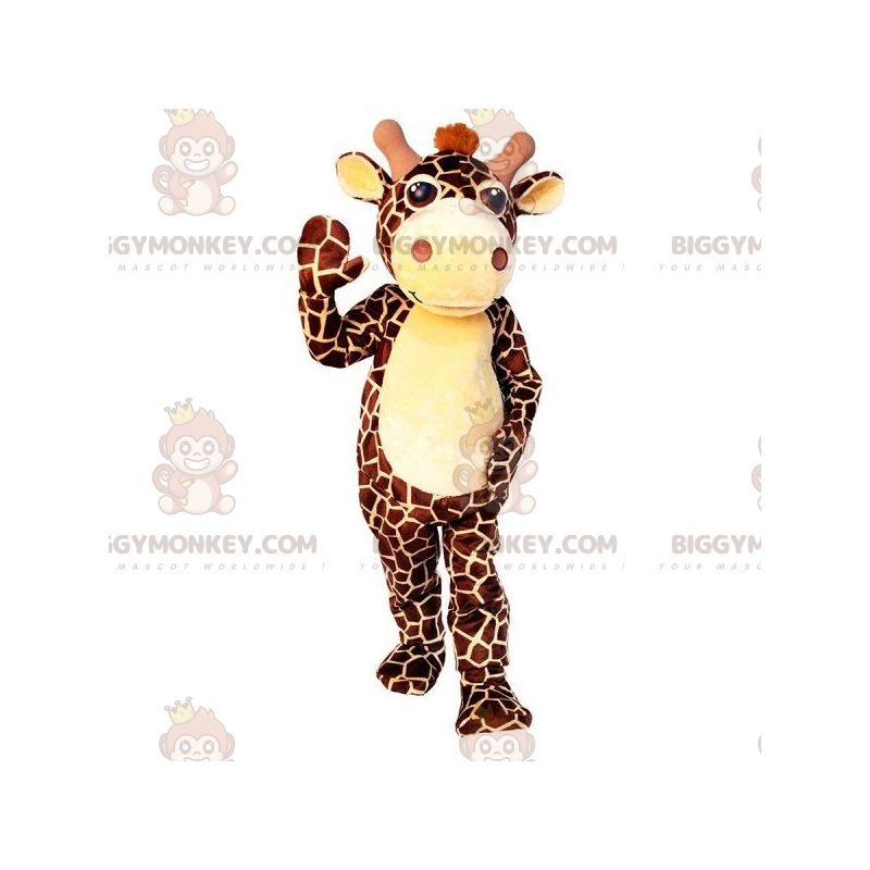 Giant Brown and Yellow Giraffe BIGGYMONKEY™ Mascot Costume -