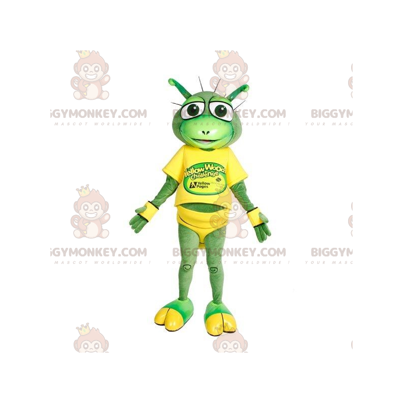 Disfraz de mascota BIGGYMONKEY™ de monstruo verde Tamaño L (175-180 CM)