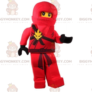 Kostým maskota Lego BIGGYMONKEY™ v červeném oblečení ninja –