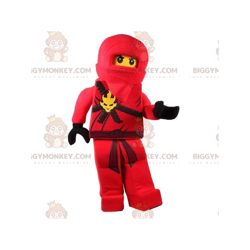 Costume da mascotte Lego BIGGYMONKEY™ in costume da ninja rosso
