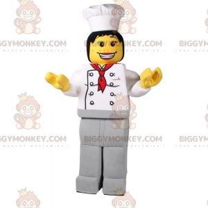 Costume de mascotte BIGGYMONKEY™ de Lego en tenue de chef