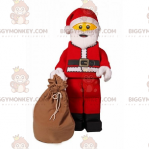 Lego BIGGYMONKEY™ mascottekostuum verkleed als rood-witte kerstman - Mascottes beroemde mensen - BiggyMonkey.com