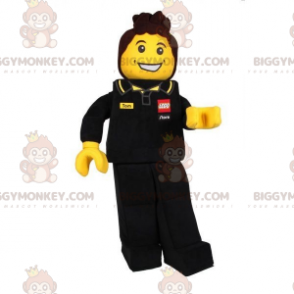 Lego BIGGYMONKEY™ Maskotdräkt i Garage Worker Outfit - Maskoter kända människor - BIGGYMONKEY_07501 - BiggyMonkey.com