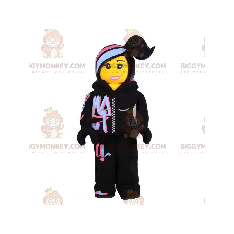 Lego BIGGYMONKEY™ mascot costume of woman in hip-hop outfit –