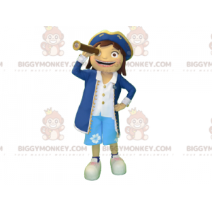 BIGGYMONKEY™-mascottekostuummeisje in Captain Sailor-outfit -