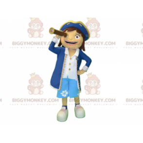 BIGGYMONKEY™ Mascot Costume Girl in Captain Sailor Outfit –