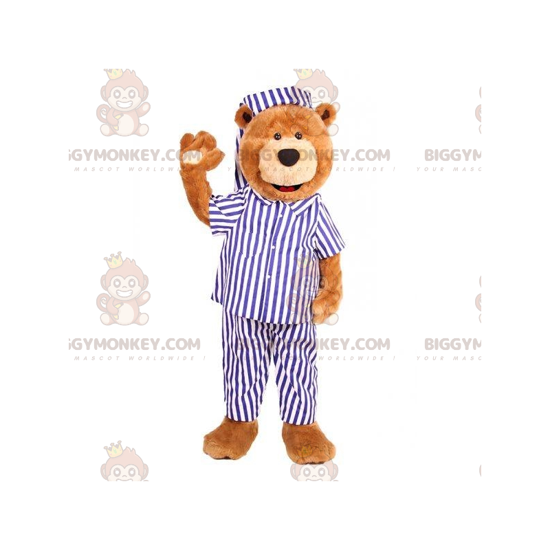 Pehmo Teddy BIGGYMONKEY™ maskottiasu, joka on pukeutunut Pehmo Teddy BIGGYMONKEY™ maskottiasu, joka on pukeutunut