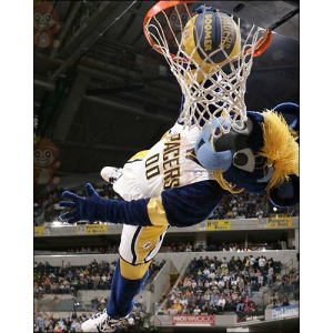 Blue and Yellow Tiger BIGGYMONKEY™ Mascot Costume –