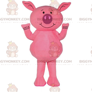 Costume de mascotte BIGGYMONKEY™ de cochon rose mignon et