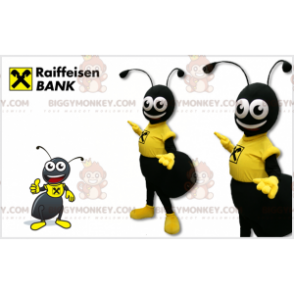 Kostým maskota BIGGYMONKEY™ černého mravence ve žlutém - Mravenci mravence - BIGGYMONKEY_07520 - BiggyMonkey.com