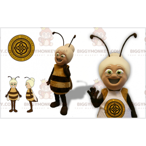 Bee BIGGYMONKEY™ mascottekostuum met oude dame hoofd -