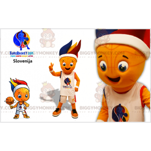 Basketballspiller BIGGYMONKEY™ maskotkostume med farverige
