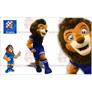 BIGGYMONKEY™ Two Tone Brown Lion Mascot Costume In Soccer