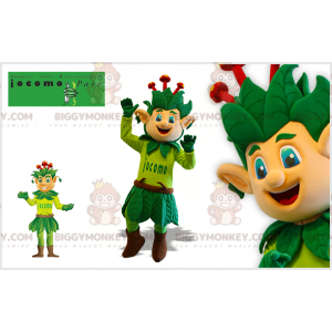Costume de mascotte BIGGYMONKEY™ d'arbre de fleur verte et