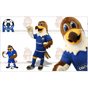 BIGGYMONKEY™ Costume da mascotte Aquila marrone e bianca in