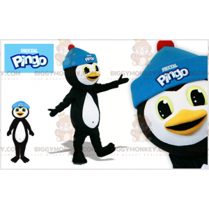 Black and White Penguin BIGGYMONKEY™ Mascot Costume with Hat -