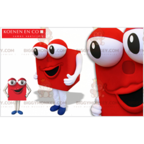 Store øjne Big Red Cube BIGGYMONKEY™ maskotkostume -