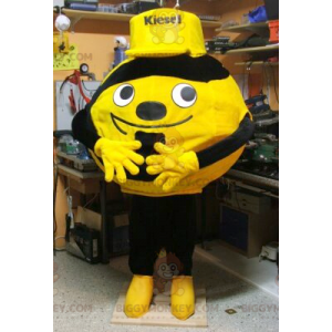 Costume mascotte BIGGYMONKEY™ con palloncino giallo o arancione