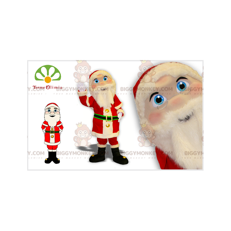 Costume da mascotte di Babbo Natale BIGGYMONKEY™ in abito rosso Costume da mascotte di Babbo Natale BIGGYMONKEY™ in abito rosso