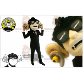  Costume da mascotte Black Monkey BIGGYMONKEY™ con tappi per le orecchie - Mascotte di scimmie - BiggyMonkey.com