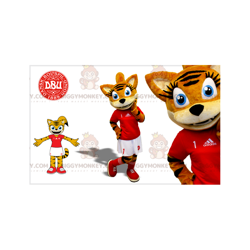 Costume de mascotte BIGGYMONKEY™ de tigresse de léopard de chat Costume de mascotte BIGGYMONKEY™ de tigresse de léopard de chat