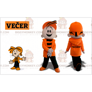 BIGGYMONKEY™ Maskottchenkostüm für Kleinkinder in Orange und