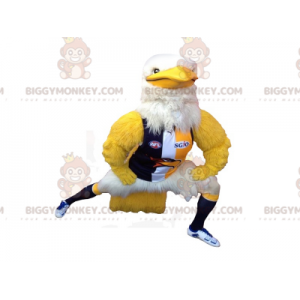 Disfraz de mascota Muscle White & Yellow Eagle BIGGYMONKEY™ en