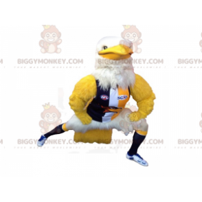 Kostým žlutobílého maskota BIGGYMONKEY™ se sportovním oblečením - Sportovní maskot - BIGGYMONKEY_07580 - BiggyMonkey.com