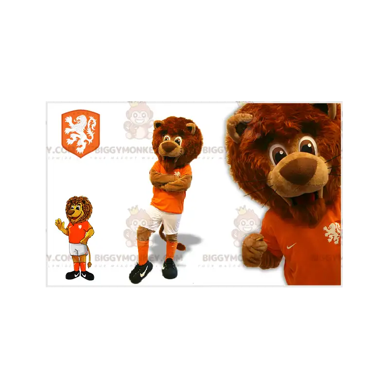BIGGYMONKEY™ Maskottchen-Kostüm Brauner Löwe im BIGGYMONKEY™ Maskottchen-Kostüm Brauner Löwe im